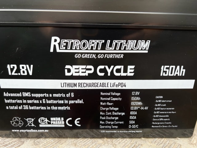 12v 150ah LiFePo4 Battery pack, brand new, 3 year warranty, Free Shipped!