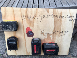 Free giveout - Milwaukee or Dewalt or Makita or Bosch battery mounts