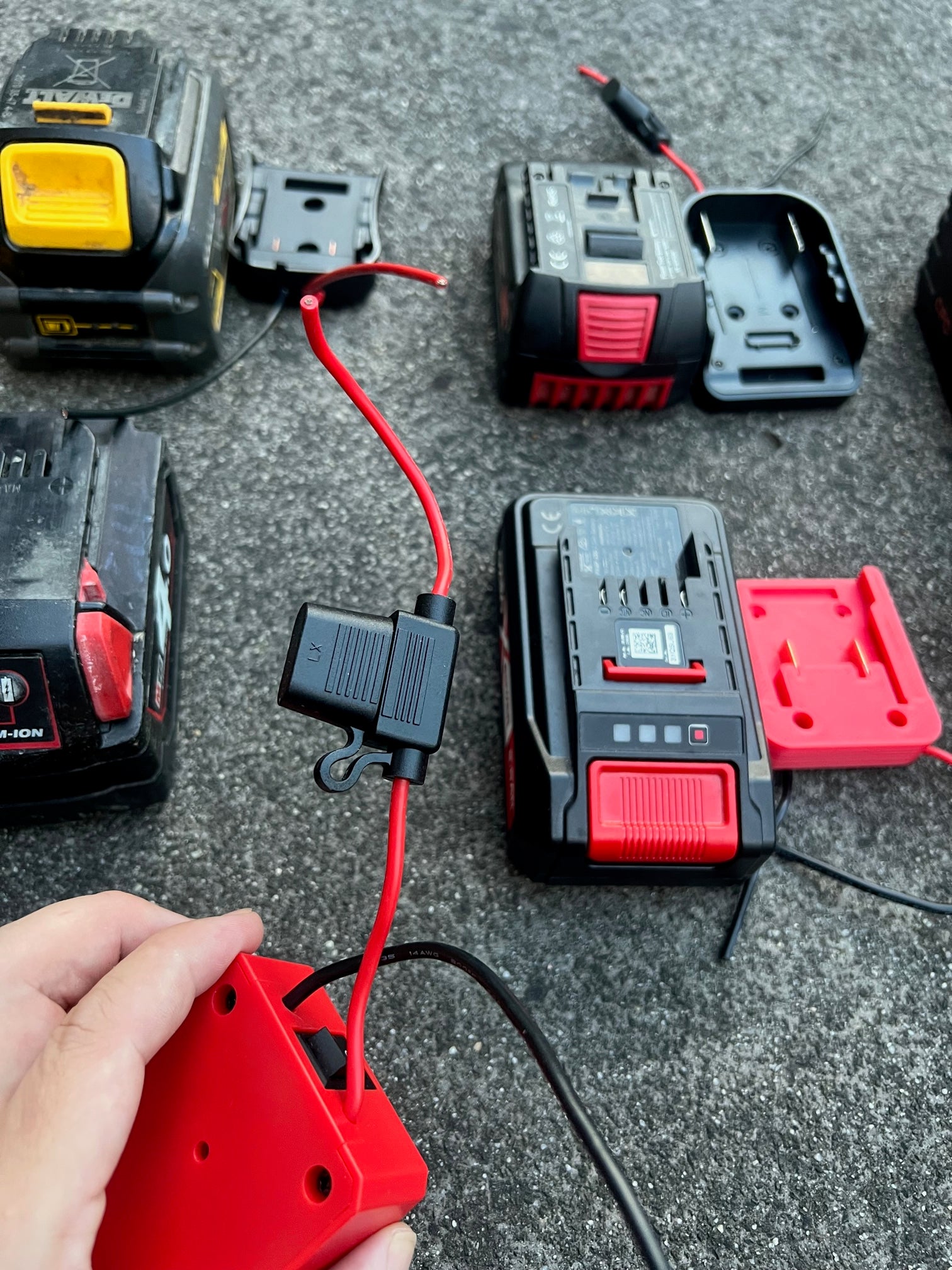 18v battery adaptor / base plate for DIY projects - Makita/Dewalt/Milwaukee/AEG/Ryobi/Bosch/Hilti/Hitachi/Ozito/Milwaukee m12