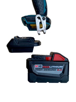 Milwaukee 18v battery adaptor to Makita LXT tools