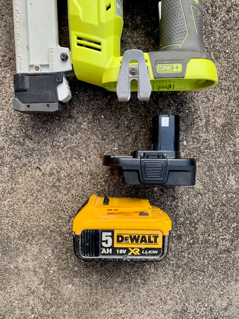 Dewalt XR 18v Battery Adaptor to Ryobi One+ Tools