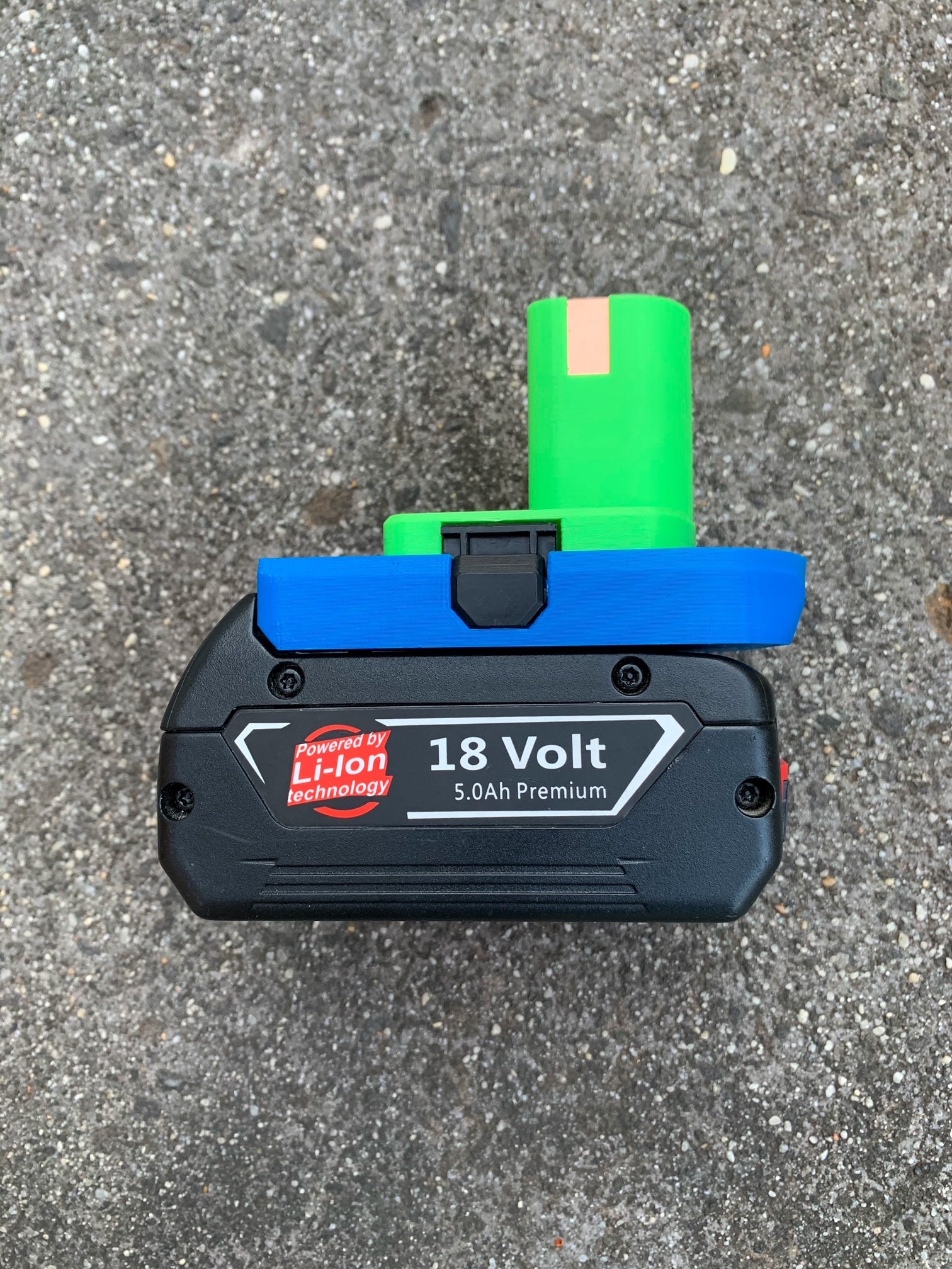 Bosch blue 18v battery adaptor to Ryobi One+ tools