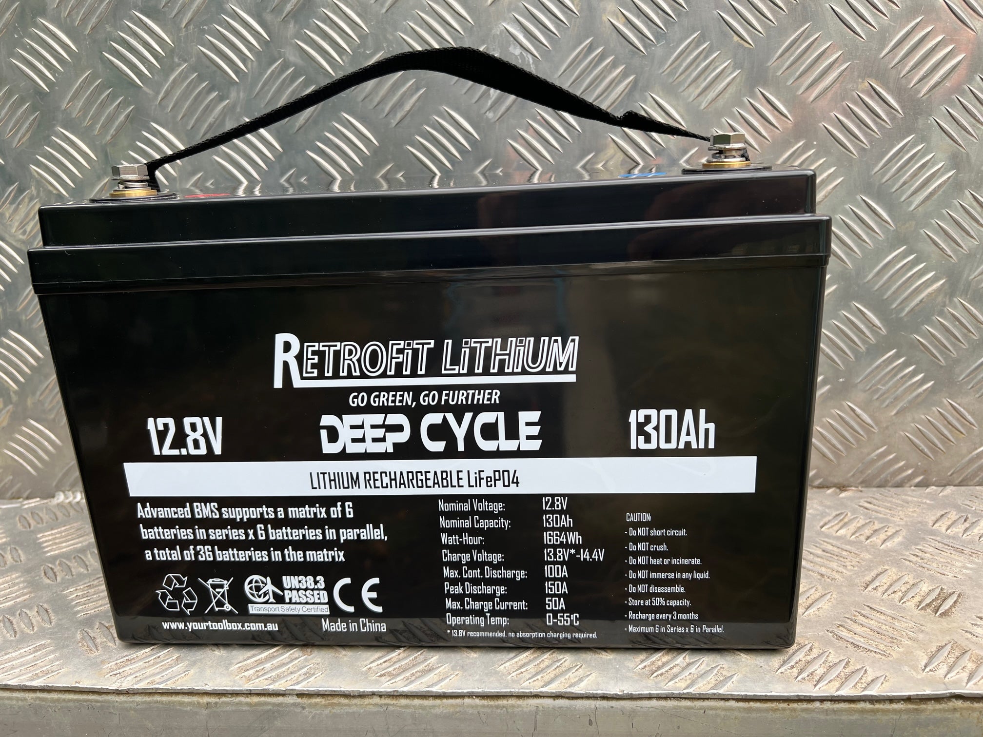 *Local pickup only* 12v 130ah LiFePo4 Battery pack, slimline/standard sized