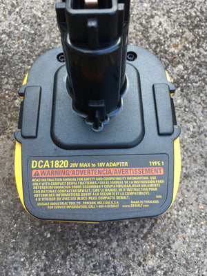 Dewalt 18v slide on to post style battery convertor, adaptor, XR to XRP range